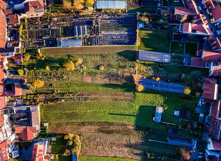 Vista aérea de Gärtnerstadt Bamberg. La Ciudad Jardín de Bamberg figura en la Lista del Patrimonio Mundial de la UNESCO desde 1993 / © Foto: Georg Berg